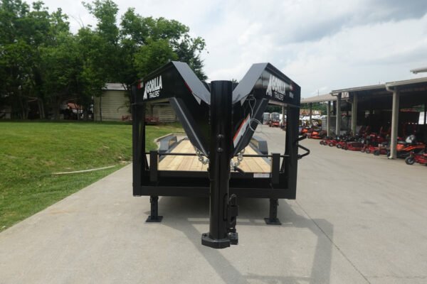 7x20 Gooseneck Equipment Trailer (2) 7K Axles with Brakes & Mini King Kong Ramps 14K GVWR - Image 2