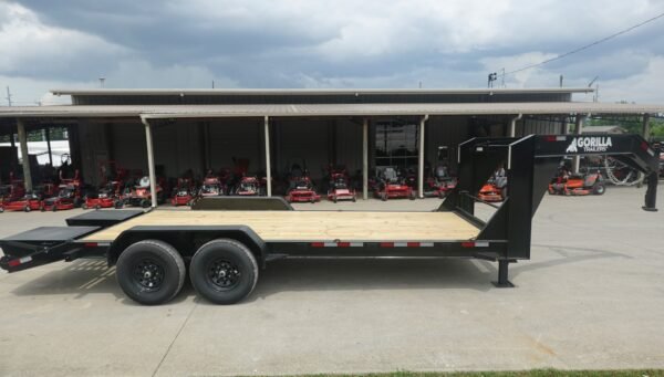 7x20 Gooseneck Equipment Trailer (2) 7K Axles with Brakes & Mini King Kong Ramps 14K GVWR - Image 8