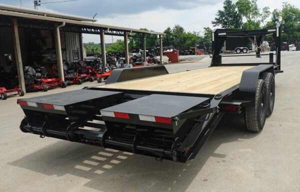 7x20 Gooseneck Equipment Trailer (2) 7K Axles with Brakes & Mini King Kong Ramps 14K GVWR - Image 14