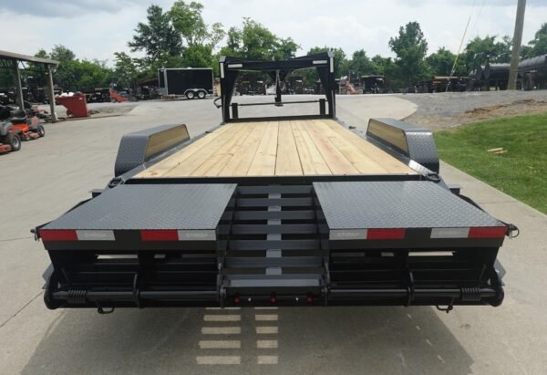 7x20 Gooseneck Equipment Trailer (2) 7K Axles with Brakes & Mini King Kong Ramps 14K GVWR - Image 9