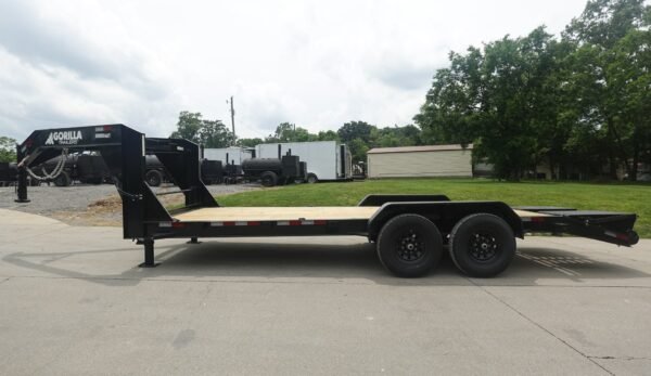 7x20 Gooseneck Equipment Trailer (2) 7K Axles with Brakes & Mini King Kong Ramps 14K GVWR - Image 6