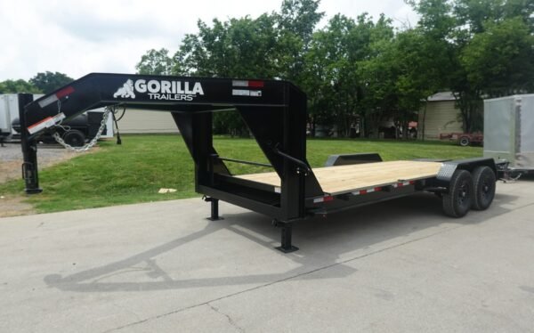 7x20 Gooseneck Equipment Trailer (2) 7K Axles with Brakes & Mini King Kong Ramps 14K GVWR - Image 5