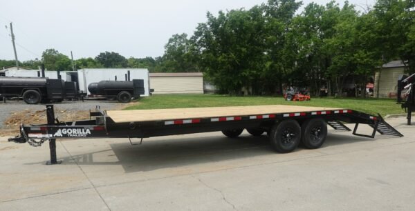 8.5x22 I-Beam Deckover Trailer (2) 7K Axles Stand-Up Ramps 14k GVWR - Image 3