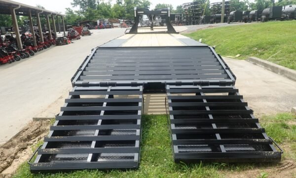 8.5x25 Gooseneck Deckover Dovetail Trailer (2) 10K Axles King Kong Ramps 20K GVWR - Image 9
