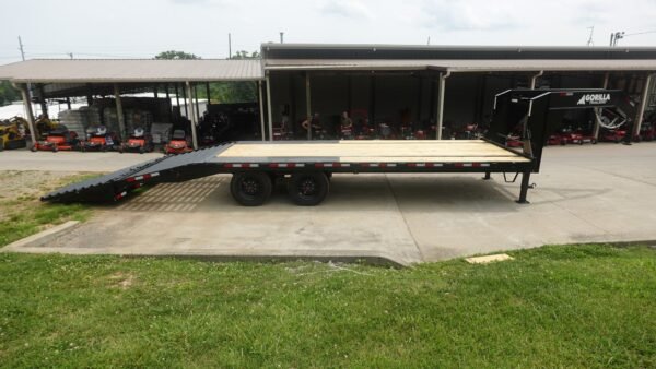 8.5x25 Gooseneck Deckover Dovetail Trailer (2) 10K Axles King Kong Ramps 20K GVWR - Image 5