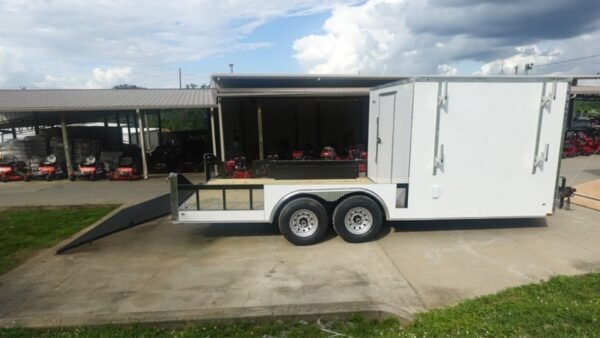 8.5' x 20' White V-Nose Hybrid Enclosed Trailer - Image 4