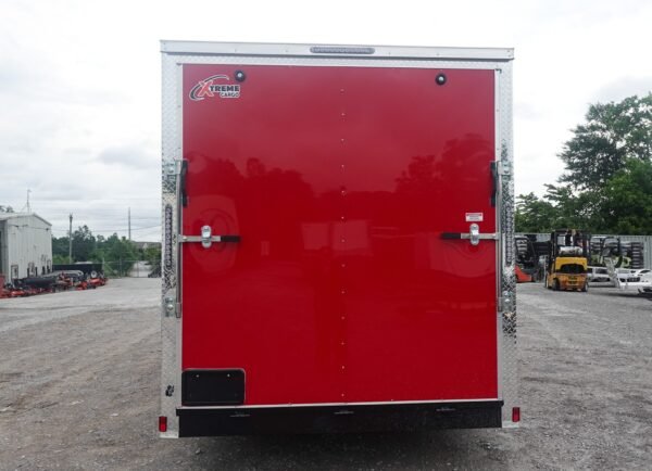 7x16 Red  V-Nose Enclosed Trailer (2) 3,500lb Axles 7ft Interior - Image 8
