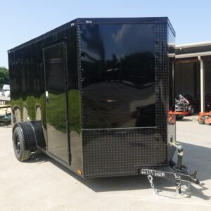 6x12 Enclosed Trailer Black