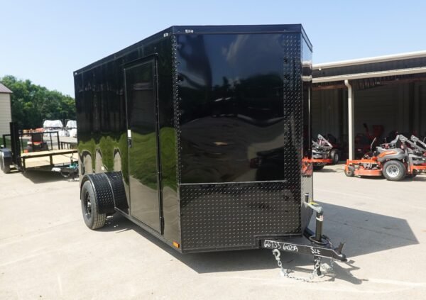 6x12 Enclosed Trailer Black