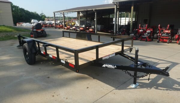 6.4x12 Straight Deck Utility Trailer 3,500lb Axles Tall Gate