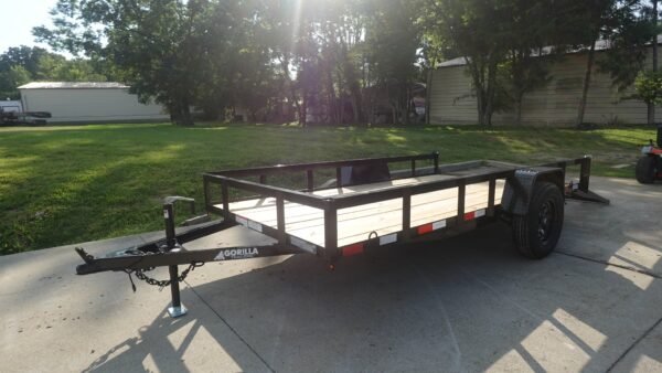 6.4x12 Straight Deck Utility Trailer 3,500lb Axles Tall Gate - Image 2