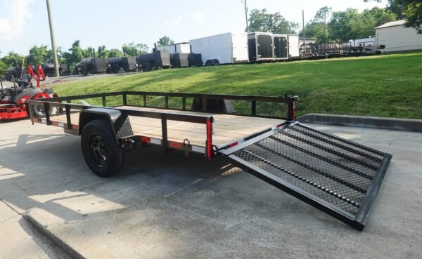 6.4x12 Straight Deck Utility Trailer 3,500lb Axles Tall Gate - Image 7