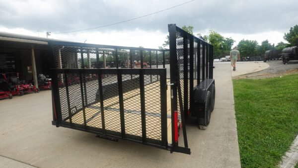 6.4x16 Dovetail Utility Trailer with 4ft Mesh Side (2) 3,500lb Axles - Image 4