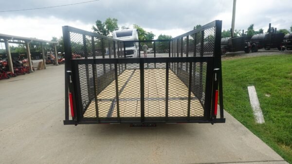 6.4x16 Dovetail Utility Trailer with 4ft Mesh Side (2) 3,500lb Axles - Image 5