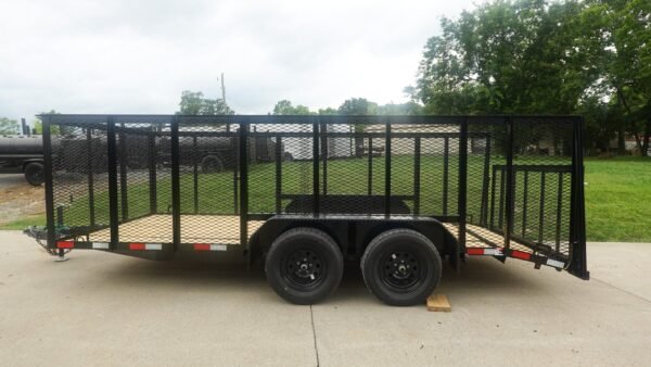 6.4x16 Dovetail Utility Trailer with 4ft Mesh Side (2) 3,500lb Axles - Image 8