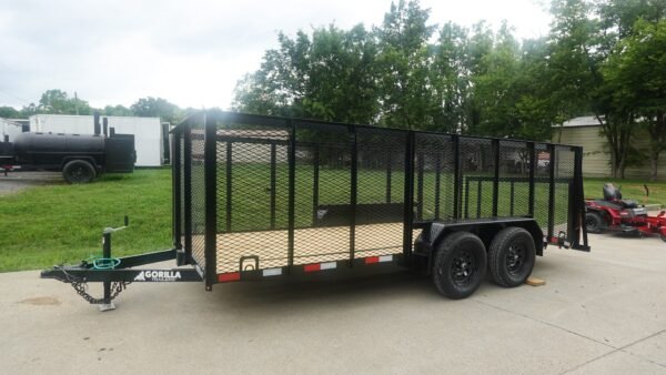 6.4x16 Dovetail Utility Trailer with 4ft Mesh Side (2) 3,500lb Axles - Image 10