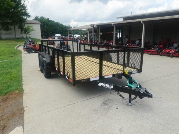 6.4x14 Dovetail Utility Trailer with 2ft Mesh Sides (2) 3500lb Axle