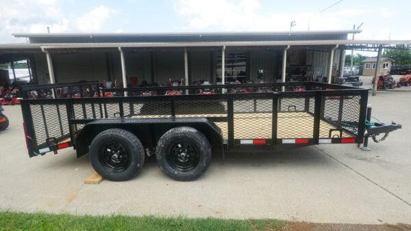 6.4x14 Dovetail Utility Trailer with 2ft Mesh Sides (2) 3500lb Axle - Image 5