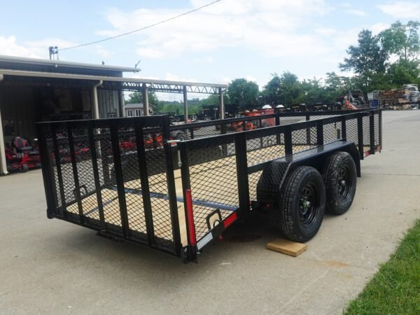 6.4x14 Dovetail Utility Trailer with 2ft Mesh Sides (2) 3500lb Axle - Image 6