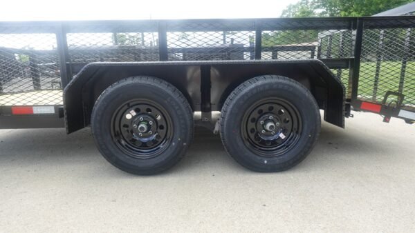 6.4x14 Dovetail Utility Trailer with 2ft Mesh Sides (2) 3500lb Axle - Image 13