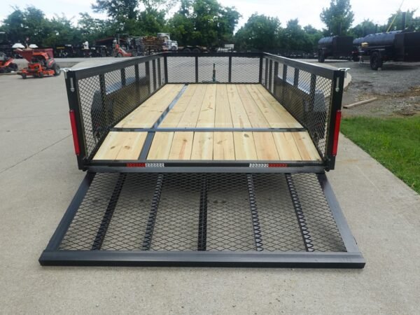 6.4x14 Dovetail Utility Trailer with 2ft Mesh Sides (2) 3500lb Axle - Image 10