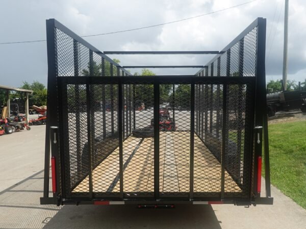 6.4x18 Straight Tail Utility Trailer 6ft Mesh (2) 3500lb Axles - Image 7
