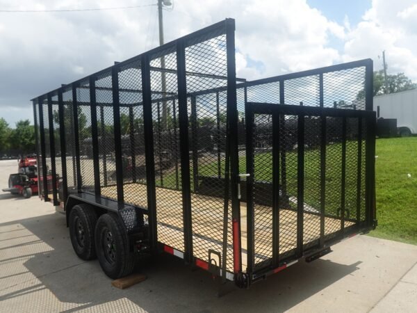 6.4x18 Straight Tail Utility Trailer 6ft Mesh (2) 3500lb Axles - Image 8