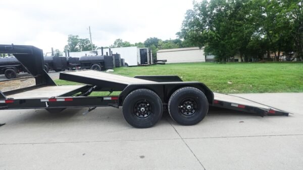 7x20 Gooseneck Tilt Car Hauler Trailer (2) 7K Drop Axles with Brakes 14K GVWR - Image 11