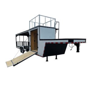 8.5" X 38" White Custom  and Equipment Trailer
