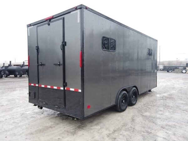 8.5' x 20' Charcoal Gray Custom Office Enclosed Trailer - Image 8
