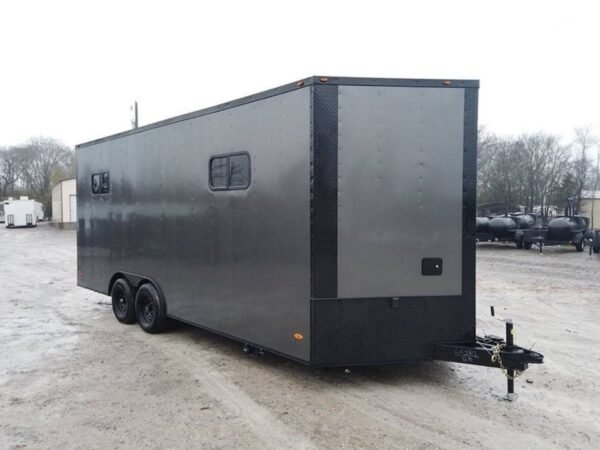 8.5' x 20' Charcoal Gray Custom Office Enclosed Trailer - Image 4