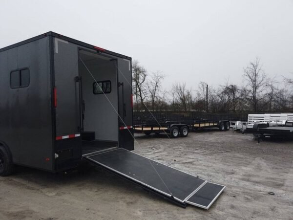 8.5' x 20' Charcoal Gray Custom Office Enclosed Trailer - Image 5