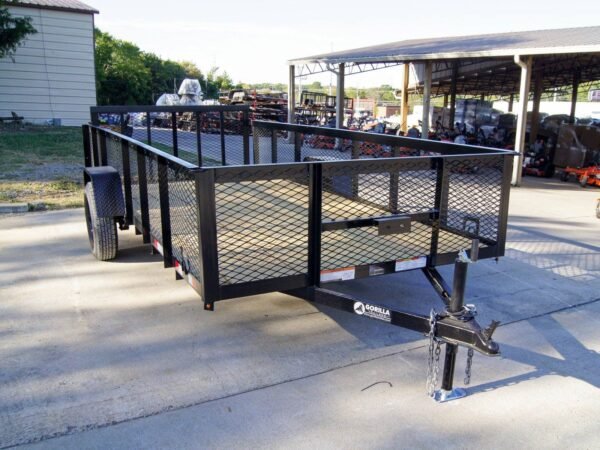 6.4x14 Dovetail Utility Trailer with 2ft Mesh Sides 3,500lb Axle - Image 7