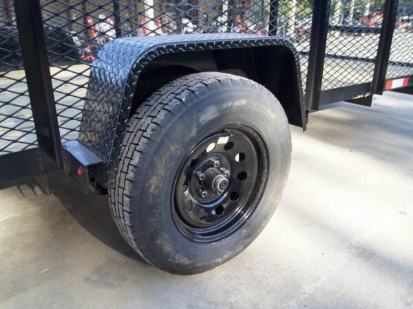 6.4x14 Dovetail Utility Trailer with 2ft Mesh Sides 3,500lb Axle - Image 13