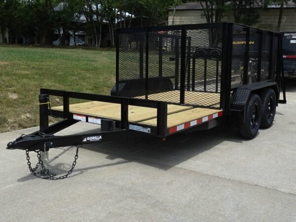 6.4x14 Dovetail Utility Open Deck Trailer (2) 3500 Axles Porta Potty and Portable Restroom