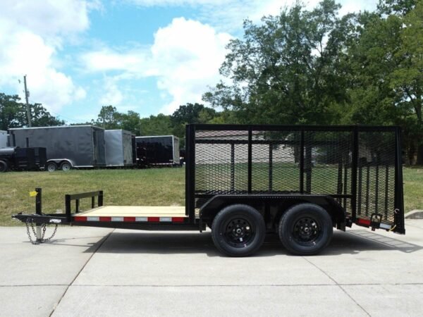6.4x14 Dovetail Utility Open Deck Trailer (2) 3500 Axles Porta Potty and Portable Restroom - Image 3