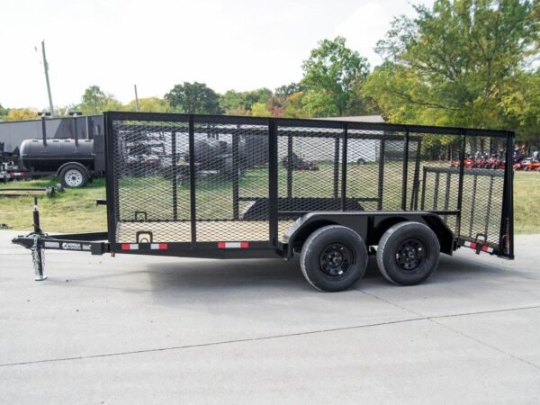 6.4x14 Dovetail Utility Trailer 4ft Mesh (2) 3500lb Axles - Image 7