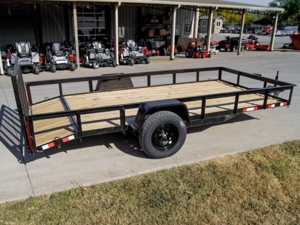 7x14 Dovetail Utility Trailer 3,500lb Axle with Brake - Image 6