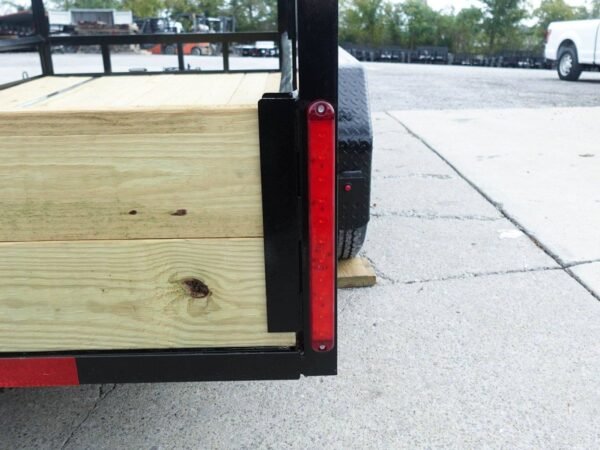 6.4x12 Straight Deck Utility Trailer 6ft Ladder Racks (2) 3500lb Axles - Image 11