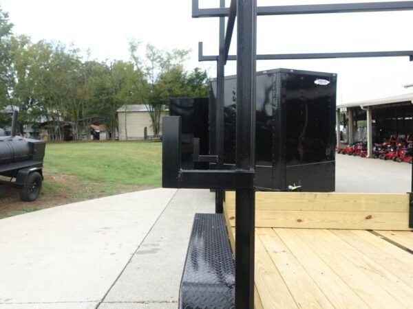 6.4x12 Straight Deck Utility Trailer 6ft Ladder Racks (2) 3500lb Axles - Image 14