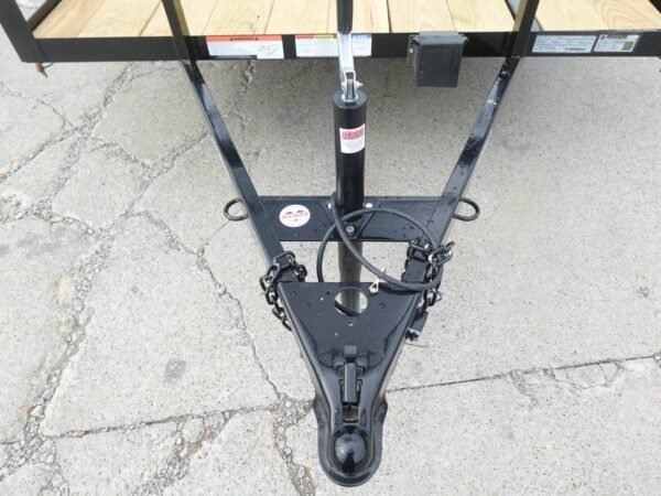 6.4x12 Straight Deck Utility Trailer 6ft Ladder Racks (2) 3500lb Axles - Image 5