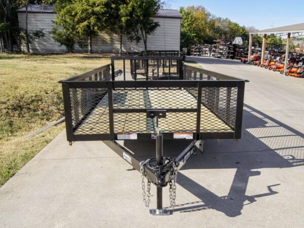 6.4x16 Dovetail Utility Trailer 2ft Mesh (2) 3500lb Axles 7K GVWR - Image 3