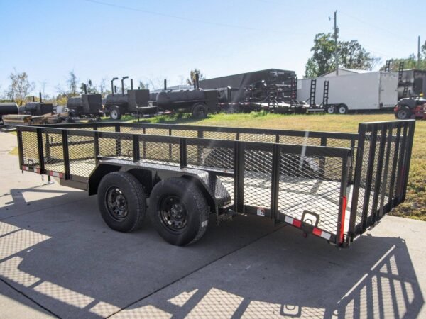 6.4x16 Dovetail Utility Trailer 2ft Mesh (2) 3500lb Axles 7K GVWR - Image 5