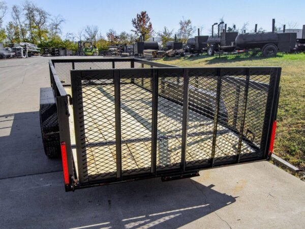 6.4x16 Dovetail Utility Trailer 2ft Mesh (2) 3500lb Axles 7K GVWR - Image 6