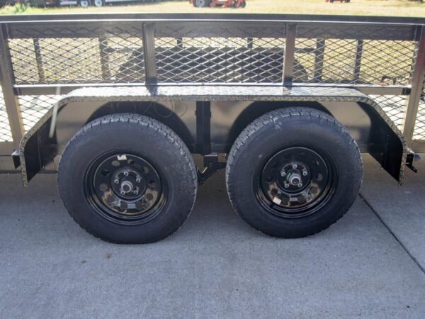 6.4x16 Dovetail Utility Trailer 2ft Mesh (2) 3500lb Axles 7K GVWR - Image 15