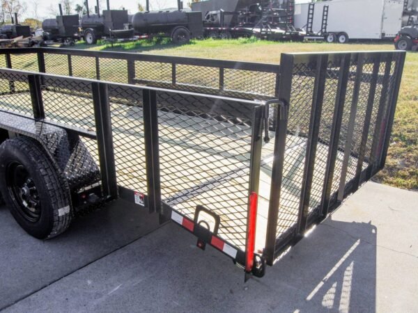 6.4x16 Dovetail Utility Trailer 2ft Mesh (2) 3500lb Axles 7K GVWR - Image 16