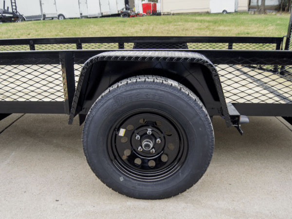 6.4x12 Dovetail Utility Trailer with 1ft Mesh Sides 3,500lb Axle - Image 15