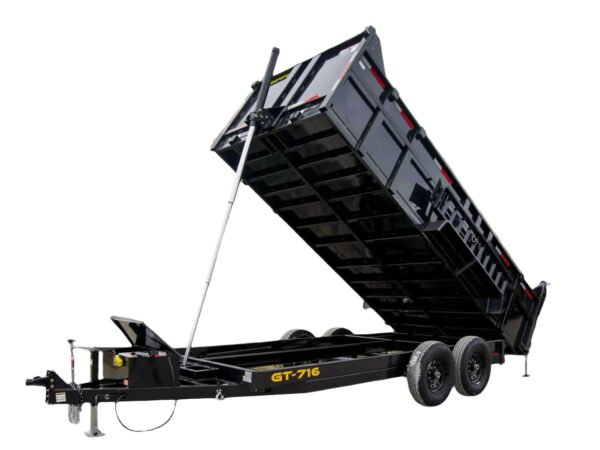 7x16 Telescopic Dump Trailer with 3ft Sides (2) 7K Axles GVWR 14k