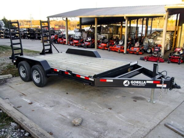 7x14 IBeam Equipment Trailer (2) 5200lb Axles with Stand-Up Ramps 10K GVWR