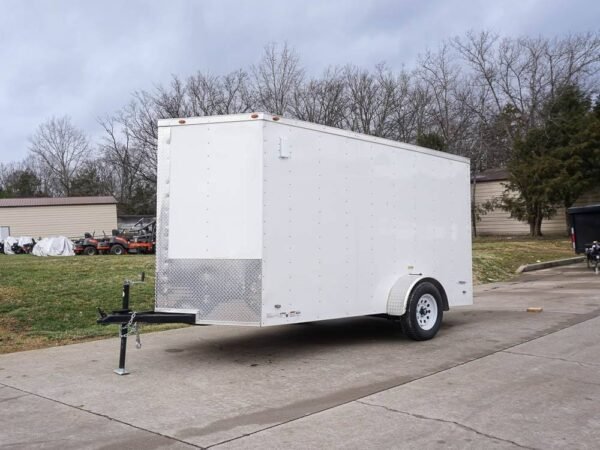 6' X 12' White Enclosed